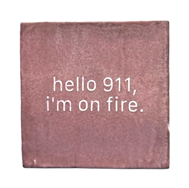 Hello 911, i'm on fire.